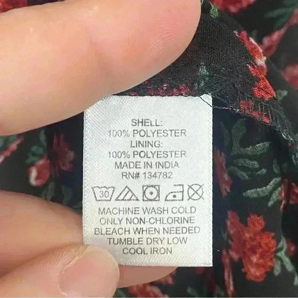 Indulge Women's Floral Smocked V Neck Bell Sleeve Fairy Goth Maxi Dress Sz Large - Picture 5 of 13